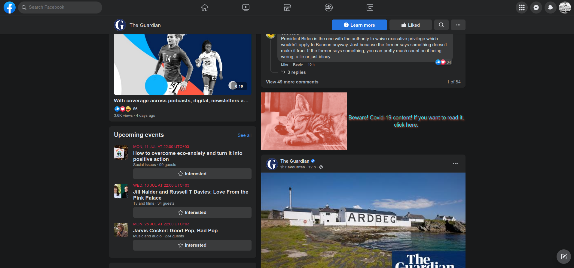 Photograph of the Firefox extension in action.